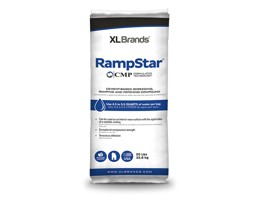 XL BRANDS - RAMPSTAR CEMENT-BASED RAMPING & PATCHING COMPOUND, 50 LB BAG
