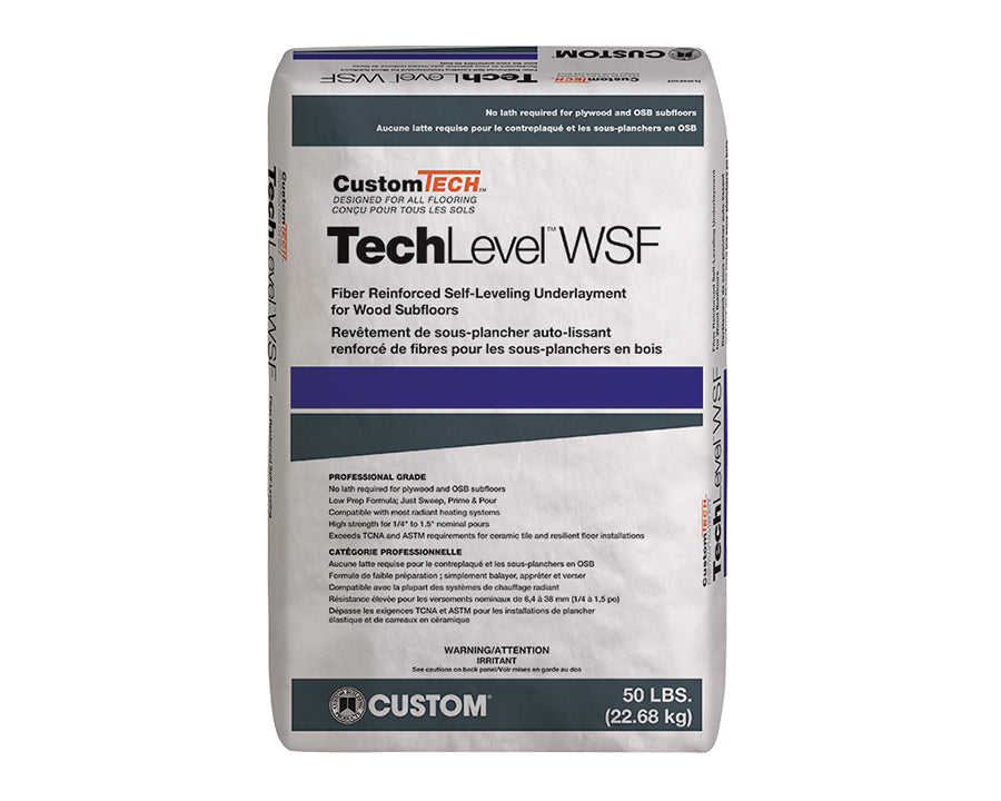 CUSTOMTECH - TECH LEVEL WSF FIBER REINFORCED SELF-LEVELING UNDERLAYMENT, 50 LB BAG