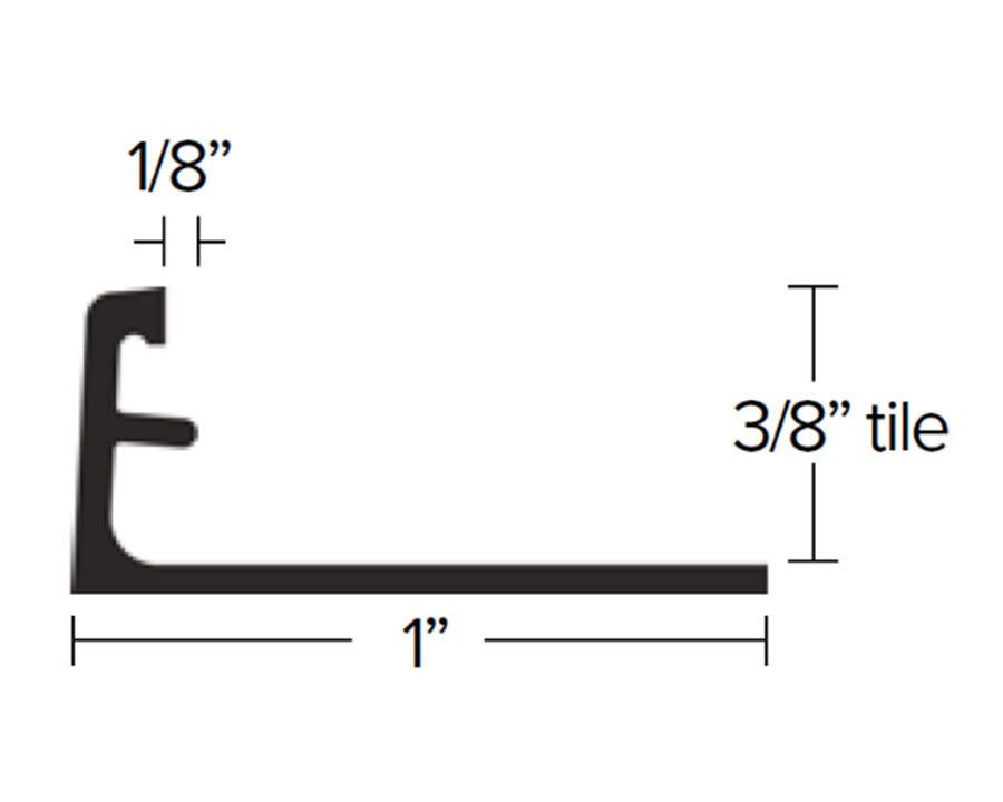 FUTURA - EDGETEK 3/8" L-SHAPE TRIM, MILL FINISH