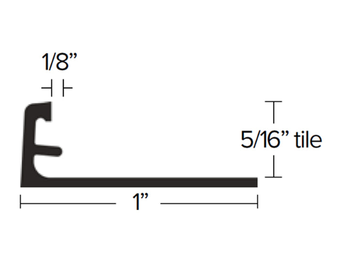 FUTURA - EDGETEK 5/16" L-SHAPE TRIM, MILL FINISH