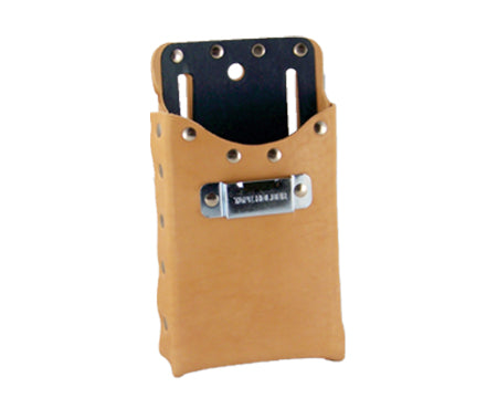 LEATHER WORKS - SINGLE POCKET FIBER-LINED TOOL POUCH WITH TAPE CLIP