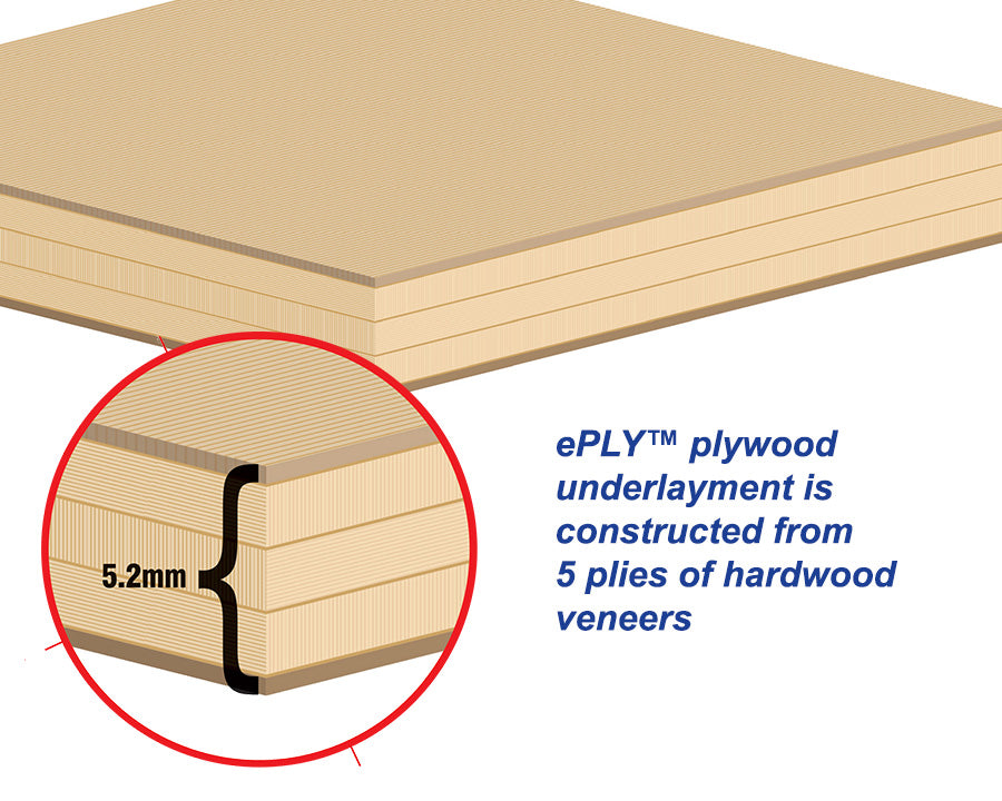 TRAXX - ePLY HARDWOOD PLYWOOD UNDERLAYMENT 4' x 8'