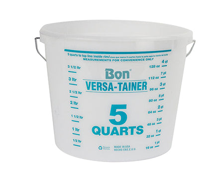 BON TOOL - 5 QUART MIXING CONTAINER - CLEAR