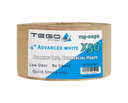 Tego T15-0050 4 in. Advanced White X50 Seam Tape - ShagTools