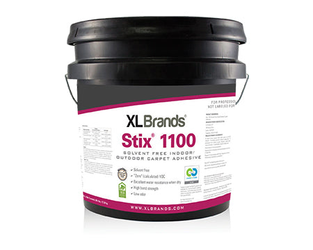 XL BRANDS - STIX 1100 SOLVENT-FREE INDOOR/OUTDOOR CARPET ADHESIVE – East  Bay Supply Co.